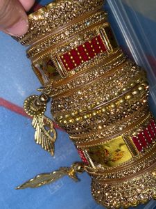 Golden and red Dulhan Chuda💕