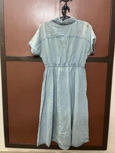 Light Wash Denim Shirt Dress