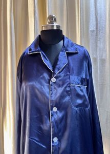 Midnight blue satin luxe Shirt