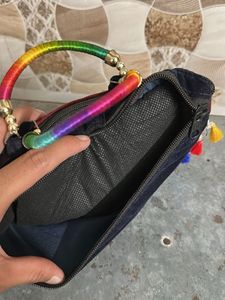 Boho Embroidered Peacock Clutch Bag