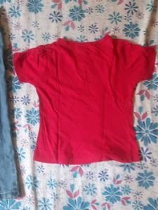 Girls' 2 Tops &amp; Jeans Set