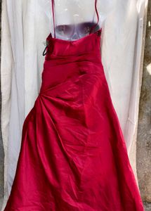 I. Elegant Red Strapless Gown