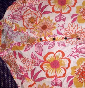 Utsa Floral Print Cotton Kurta – Size S