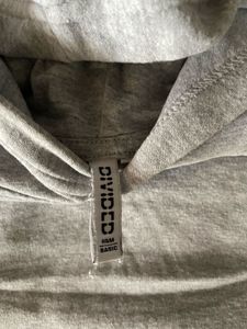 Gray Cropped Hoodie