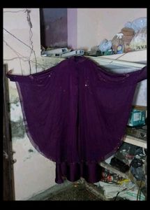 Beautiful Purple burkha Set