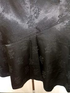 Elegant Black Dress with Faux Fur Collar