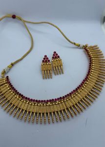 Gold Plated Necklace &amp; Earrings Set