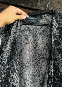 Stylish Print Open Front Cardigan Shrug