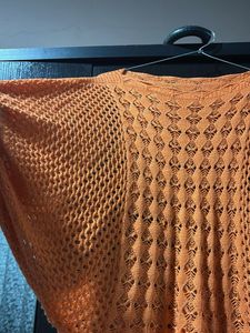 Orange Knit Top