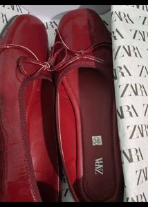 Zara Red Ballet Flats