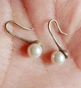 925 Sterling Silver Pearl Drop Earrings
