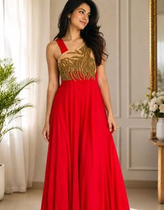 Stunning Red Embellished Gown