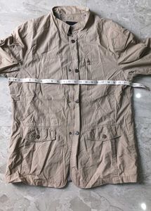 Men's Beige Cotton jacket