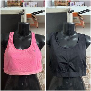 Sports Bra Set - Pink & Black