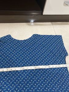 Cute Blue Floral Print T-Shirt