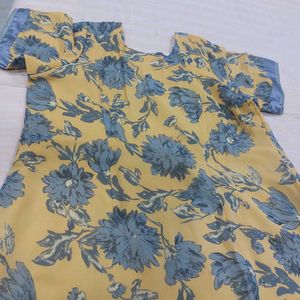 Floral Print Kurta