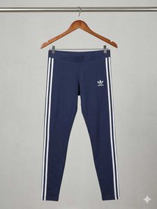 Adidas Navy Leggings with Stripes