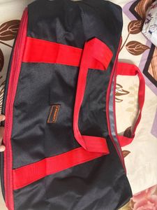 Black &amp; Red Duffel Bag