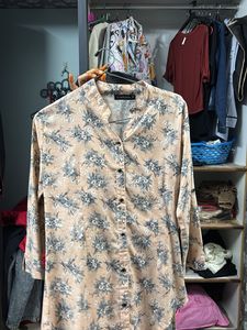 Elegant Peach Floral shirt