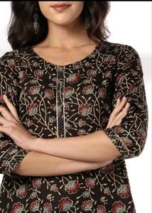 Women's Printed Cotton Kurta pant set