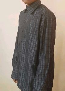 Shiny silver Long Sleeve Shirt