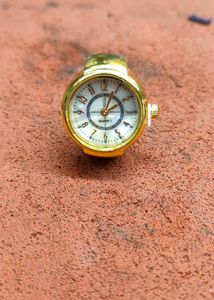 Elegant Dual-Time Ring Watch Set