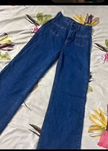 combo of Stylish Blue Wide Leg Jeans and top