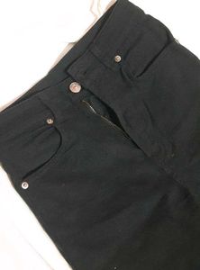 Black High-Waisted Wide Leg Jeans