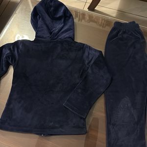 Cozy Blue Velour Tracksuit