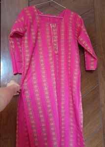 Pink Cotton Kurti