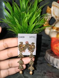 Beautiful Gold Tone Jhumka Earrings