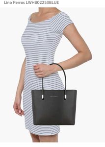 LINO PERROS Grey Tote Bag