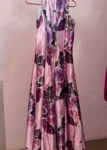Floral Print Halter Neck Maxi Dress