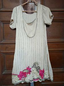 Handwork Threadwork Georgette Kurti