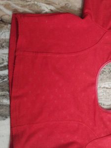 Red Cotton Blouse