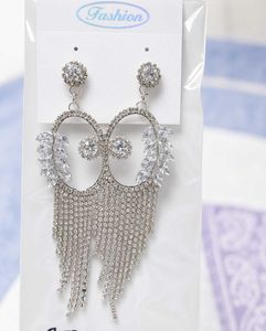 Sparkling Oval Dangle Earrings