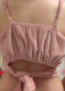 Pink Velvet Crop Top