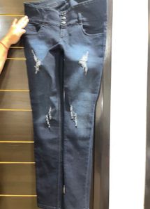 Distressed Dark Wash Jeans