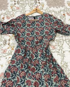 Beautiful Floral Print Ethnic one piece dungree