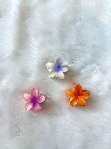 Mini Flower Hair Clips - Set of 3