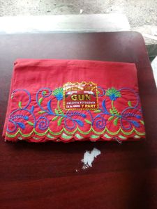 Embroidered Red Inskirt 7 part new