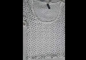 H&amp;M Lace Trimmed Top