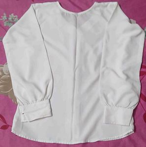 Elegant White Button-Up Blouse