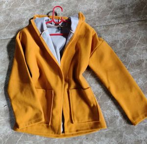 Cozy Yellow Hooded Jacket