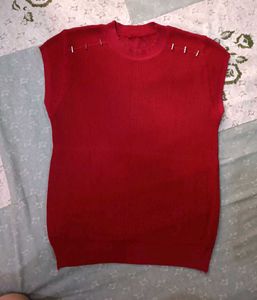 Red Knit Top 😍