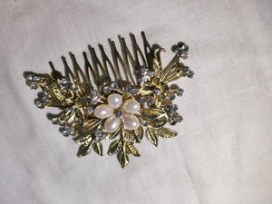 Golden Hair Clip/Broch