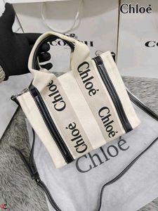 CHLOE*  *WOODY SMALL DENIM TOTE BAG*