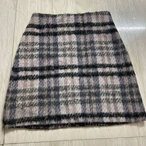 Plaid A-line Mini Skirt