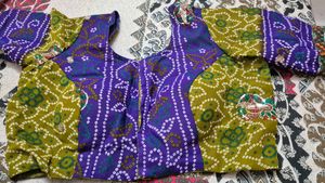 Green purple Chaniya choli without duppata