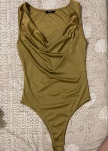Satin Cowl Neck Bodysuit